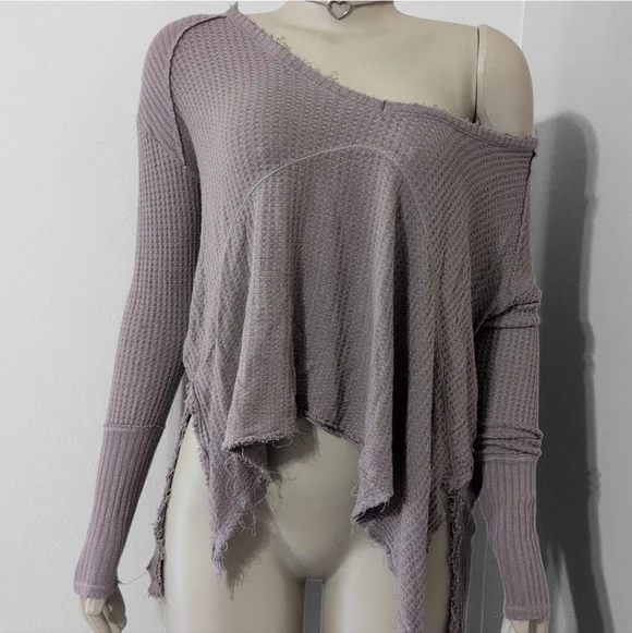 Free People Distressed Long Sleeve Top - Picture 5 of 6